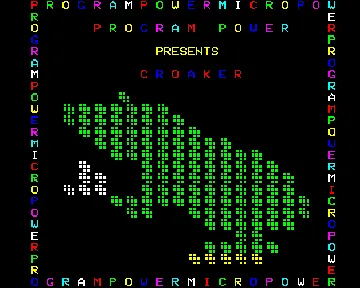 Croaker (1983)(Program Power)[h TSTH] screen shot title